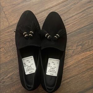 Karl Lagerfeld Black Tassel Loafers